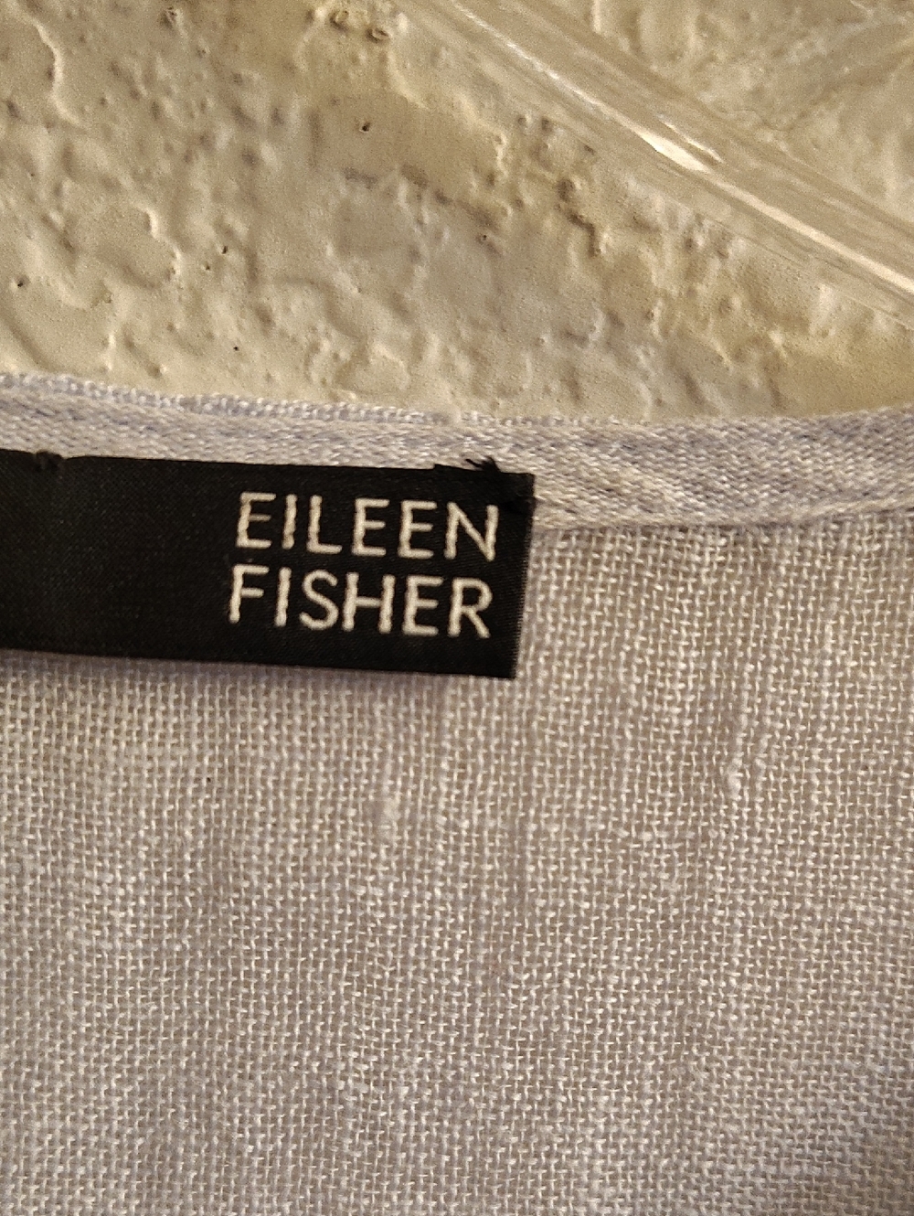 EILEEN FISHER Women's Sz XS Light Blue Round Neck 3/4 Sleeves Buttons B26 X P - Picture 8 of 11